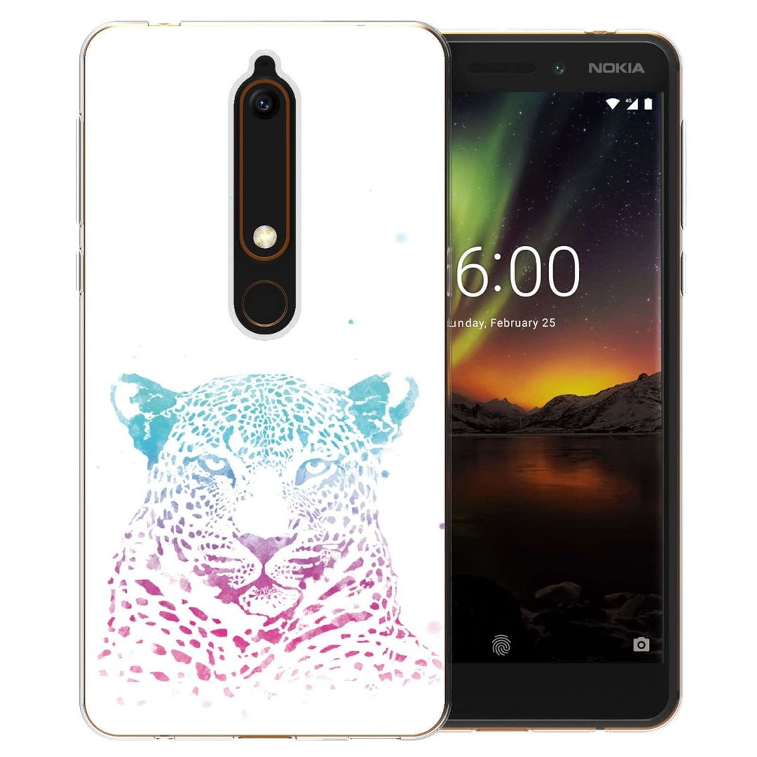 Nokia 6 (2018) Leopard Splash TPU Gel Case - Mobile Madhouse