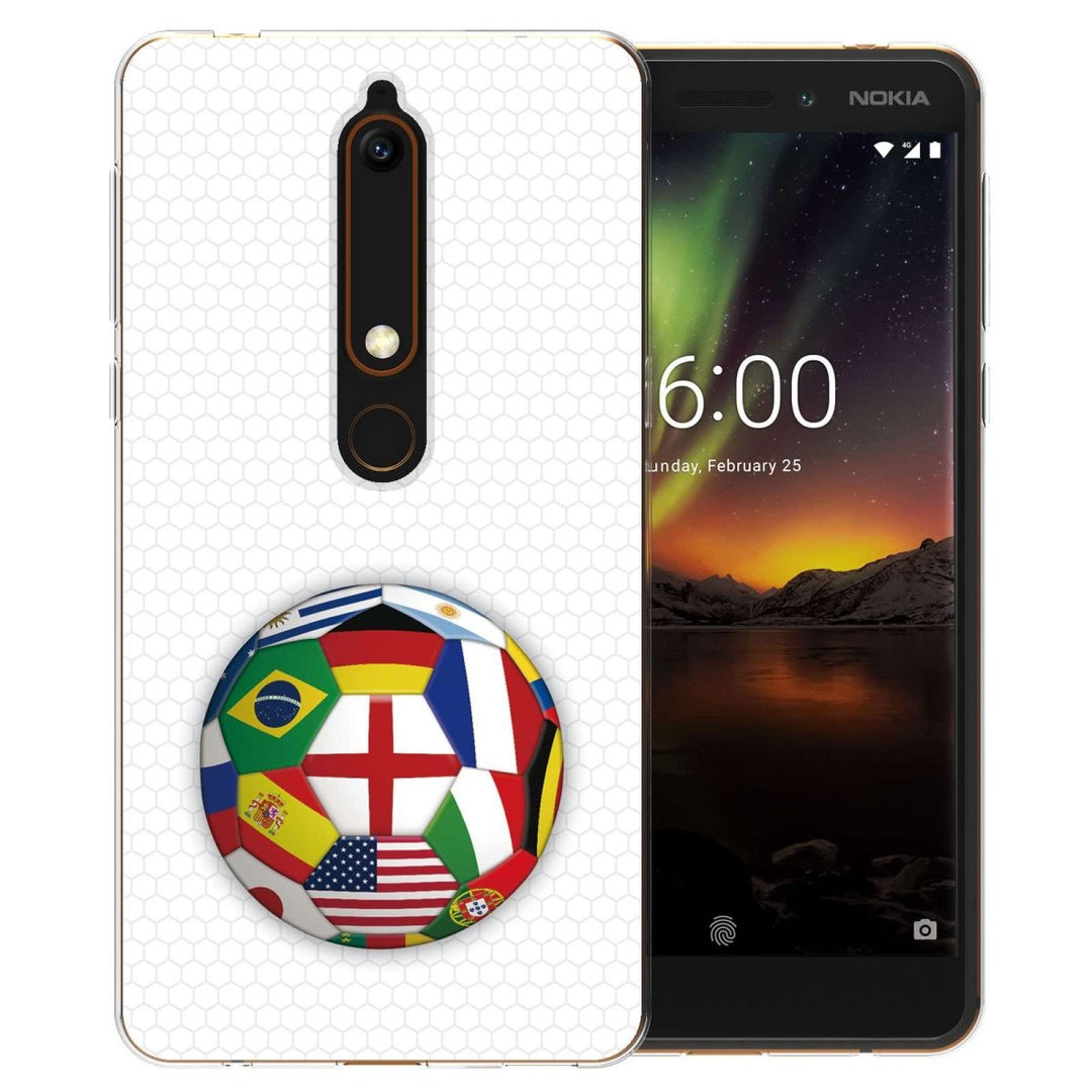 Nokia 6 (2018) World Cup Flags TPU Gel Case - Mobile Madhouse