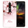 Nokia 6 (2018) Light Pink Floral Personalised TPU Gel Case