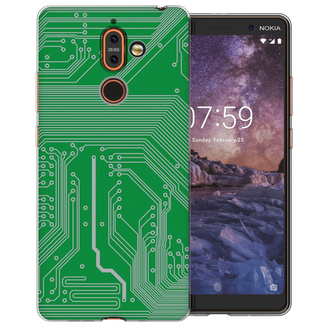 Nokia 7 Plus Green Circuit Board TPU Gel Case - Mobile Madhouse