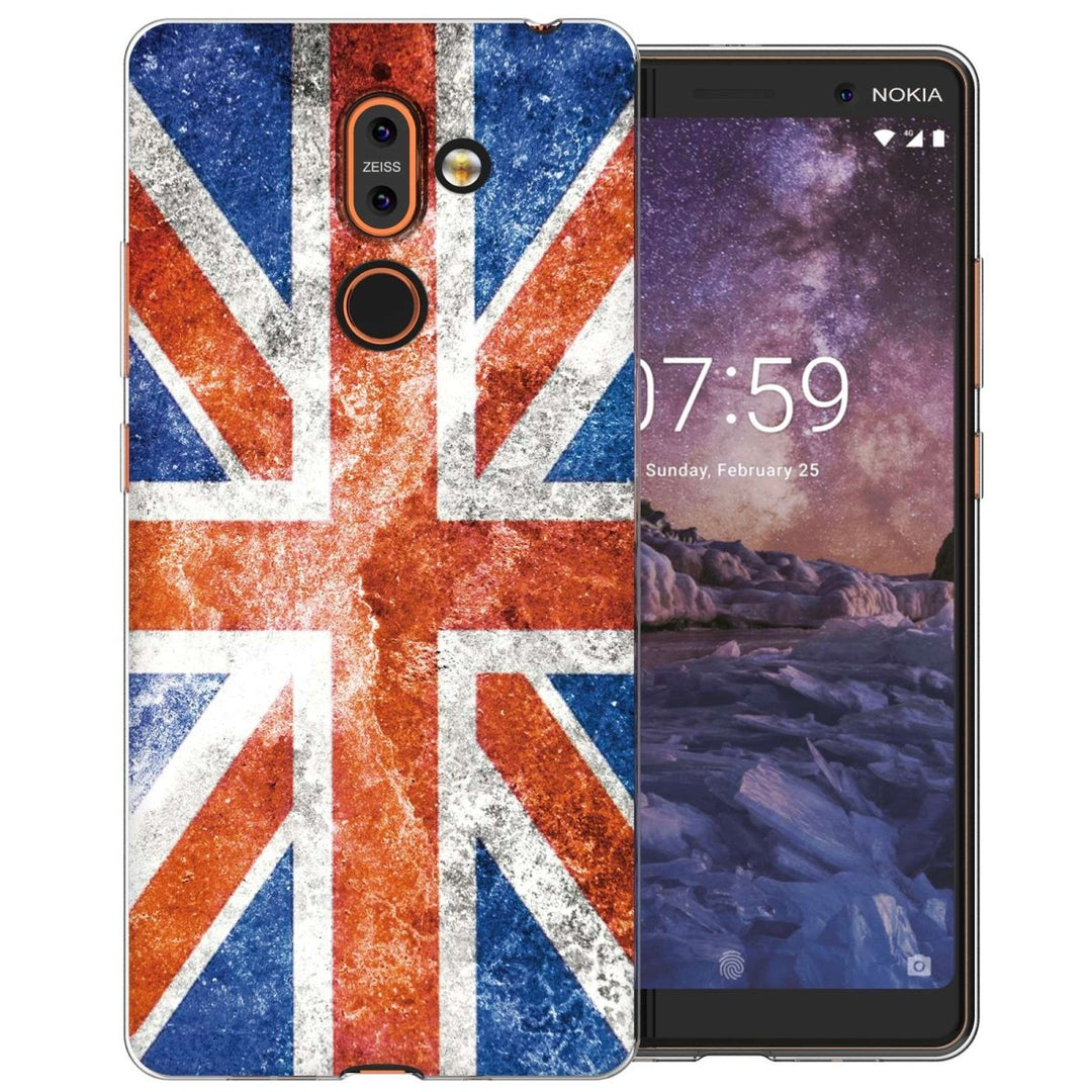 Nokia 7 Plus Retro Union Jack Flag TPU Gel Case - Mobile Madhouse