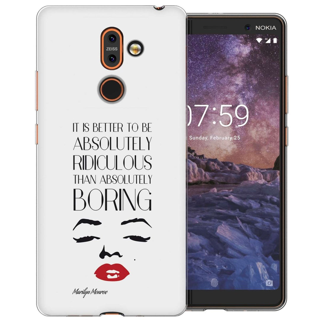 Nokia 7 Plus Marilyn Monroe Face Quote TPU Gel Case - Mobile Madhouse