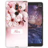 Nokia 7 Plus Light Pink Floral Personalised TPU Gel Case