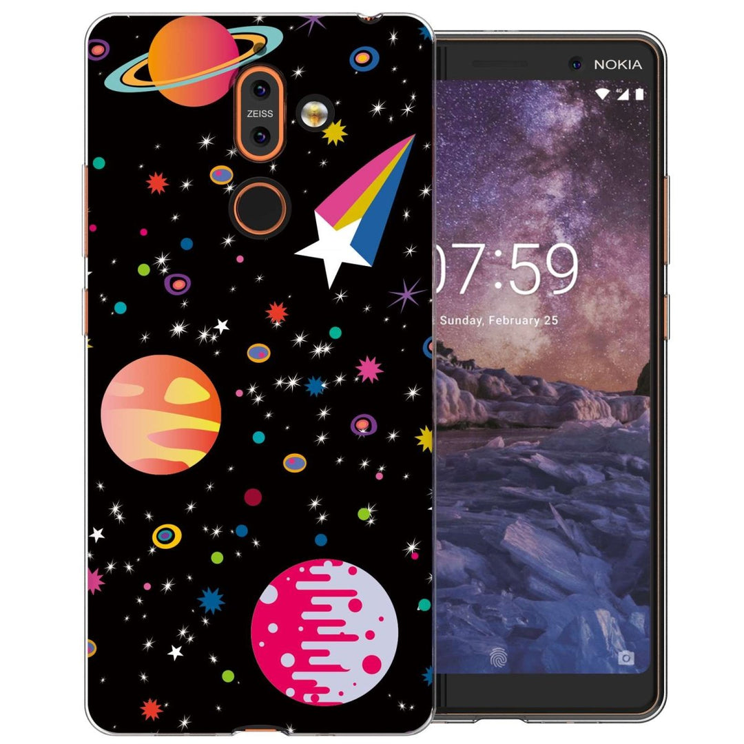 Nokia 7 Plus Space Pattern TPU Gel Case - Mobile Madhouse