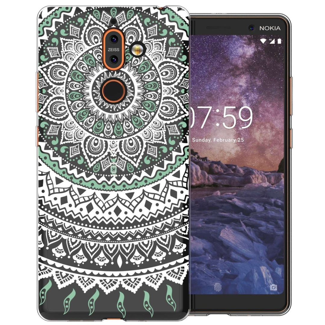 Nokia 7 Plus Tpu Mandala TPU Gel Case - Mint Green - Mobile Madhouse