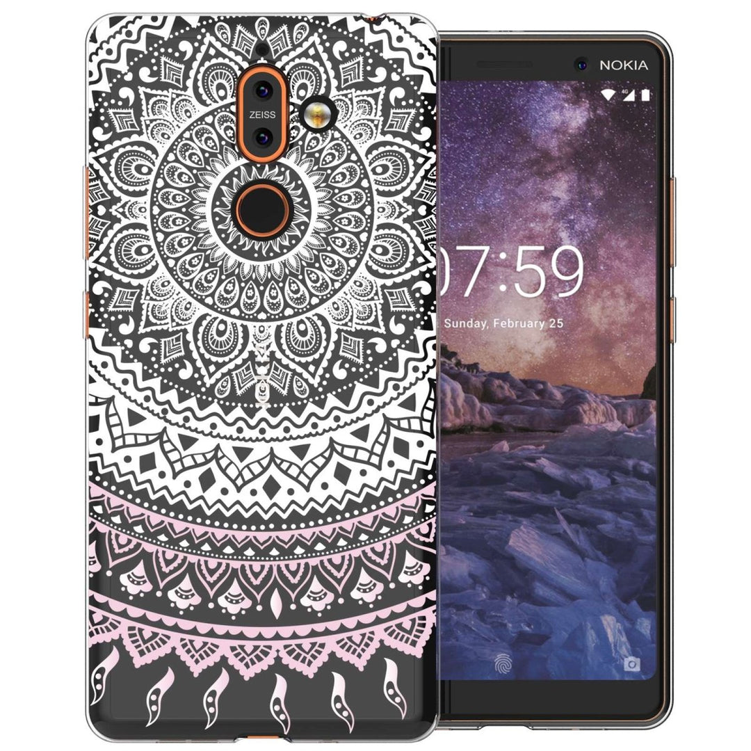 Nokia 7 Plus Tpu Mandala TPU Gel Case - White - Mobile Madhouse