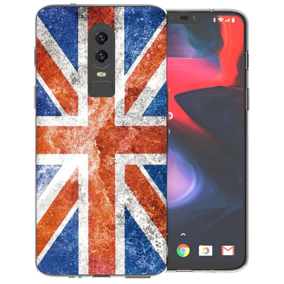 OnePlus 6 Retro Union Jack Flag TPU Gel Case - Mobile Madhouse