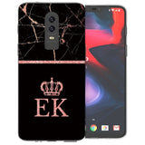 OnePlus 6 Black & Pink Marble Personalised TPU Gel Case - Mobile Madhouse