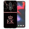 OnePlus 6 Black & Pink Marble Personalised TPU Gel Case