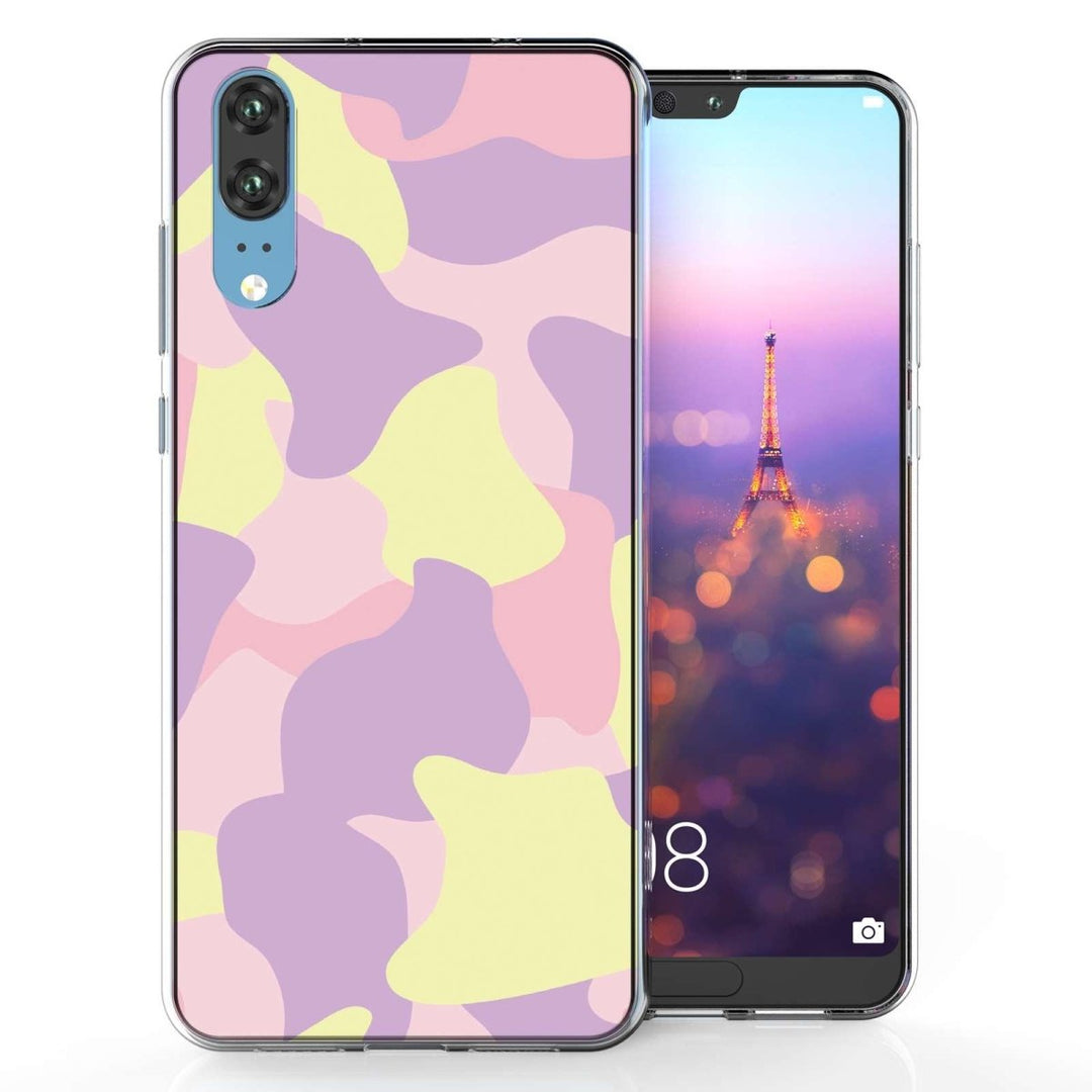 Huawei P20 Pink Camouflage TPU Gel Case - Mobile Madhouse