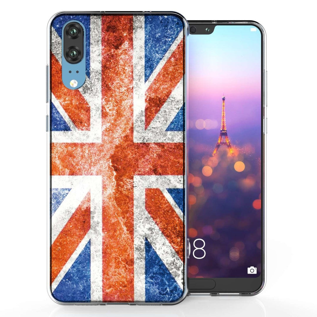 Huawei P20 Retro Union Jack Flag TPU Gel Case - Mobile Madhouse