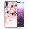 Huawei P20 Light Pink Floral Personalised TPU Gel Case
