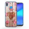 Huawei P20 Lite Vintage Wooden Heart TPU Gel Case