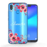 Huawei P20 Lite Clear Floral Personalised TPU Gel Case