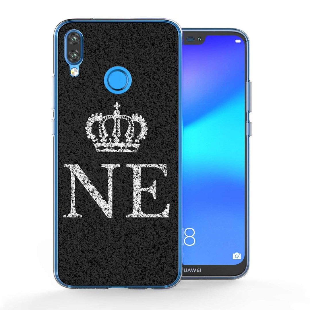 Huawei P20 Lite Black Crown Personalised TPU Gel Case - Mobile Madhouse