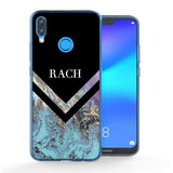 Huawei P20 Lite Black Blue Arrow Personalised TPU Gel Case - Mobile Madhouse