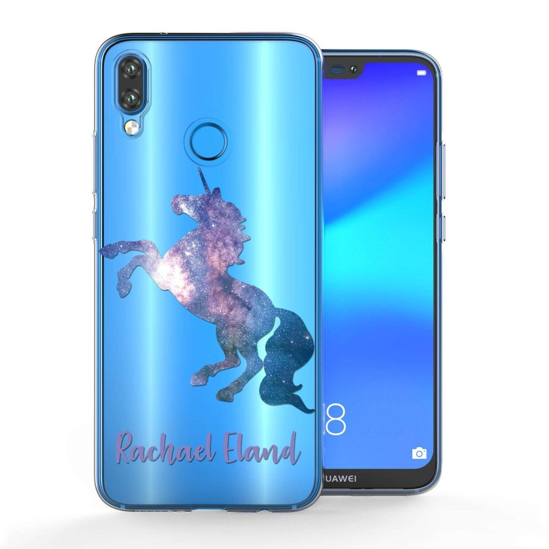 Huawei P20 Lite Blue Unicorn Personalised TPU Gel Case - Mobile Madhouse
