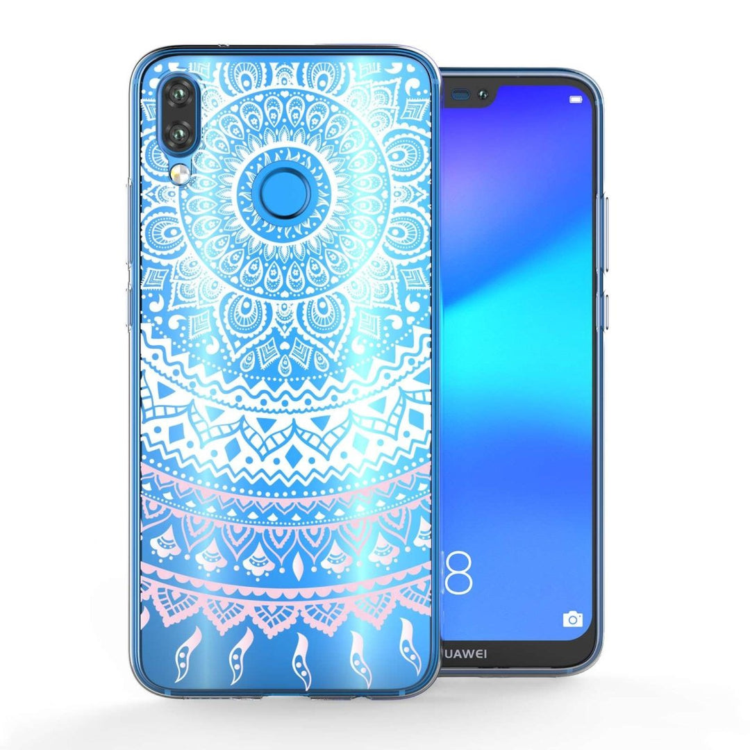 Huawei P20 Lite Mandala TPU Gel Case - White - Mobile Madhouse