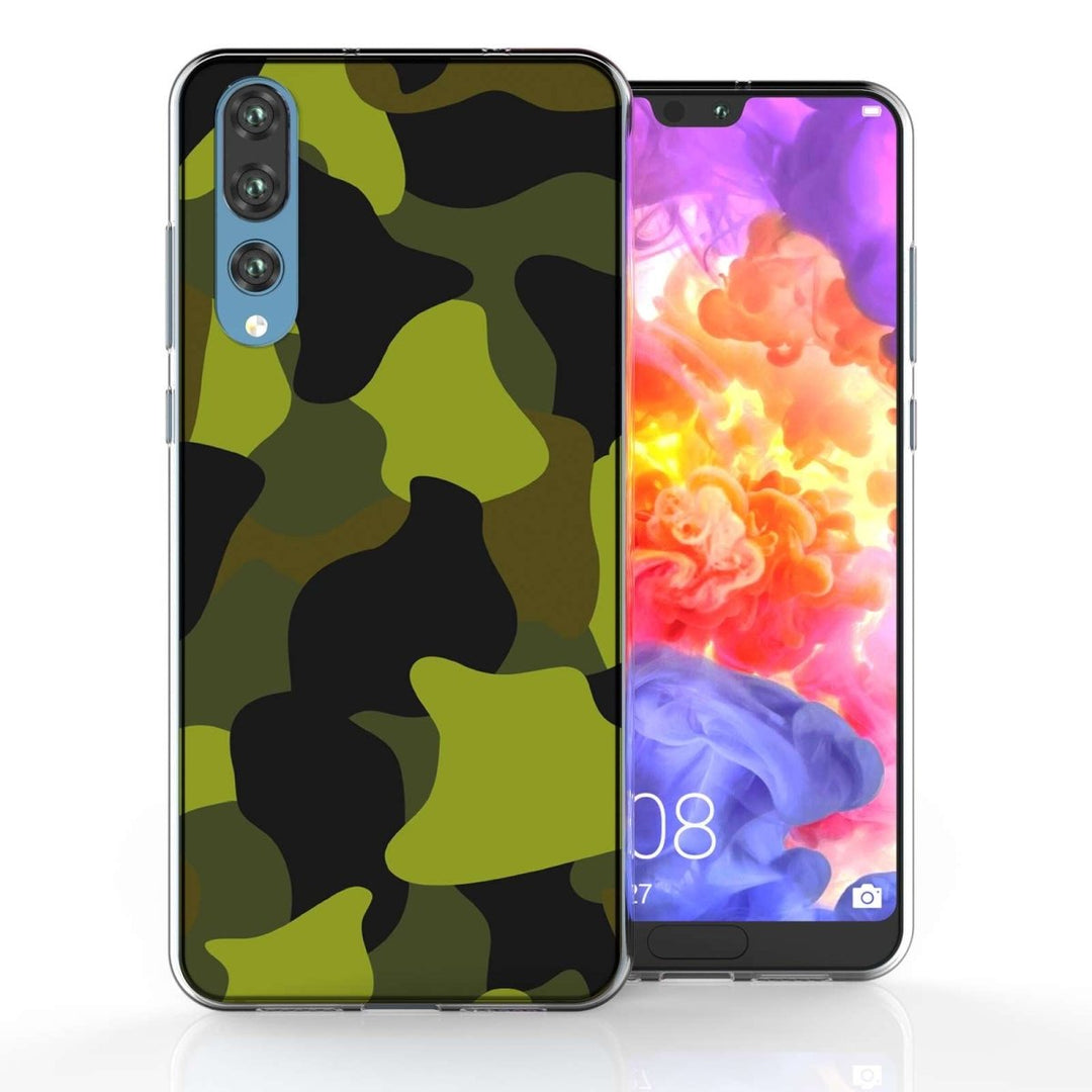 Huawei P20 Pro Green Camouflage TPU Gel Case - Mobile Madhouse