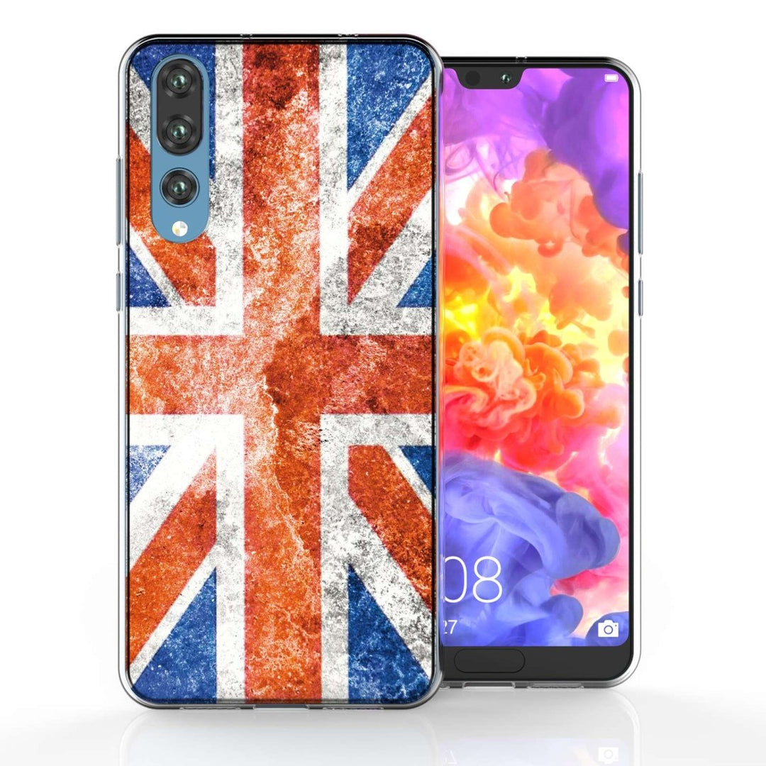Huawei P20 Pro Retro Union Jack Flag TPU Gel Case - Mobile Madhouse