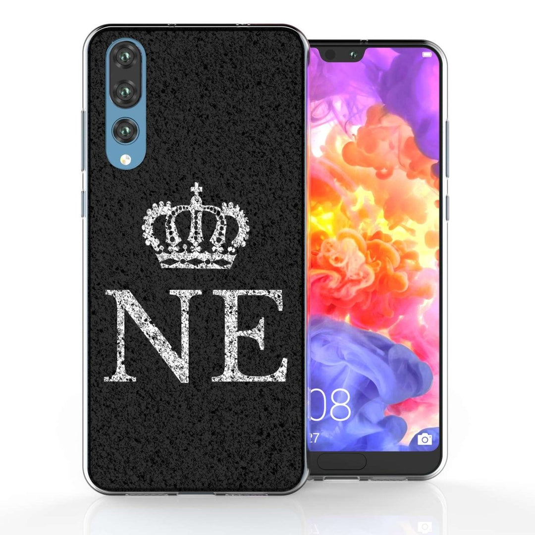 Huawei P20 Pro Black Crown Personalised TPU Gel Case - Mobile Madhouse