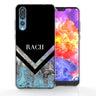 Huawei P20 Pro Black Blue Arrow Personalised TPU Gel Case