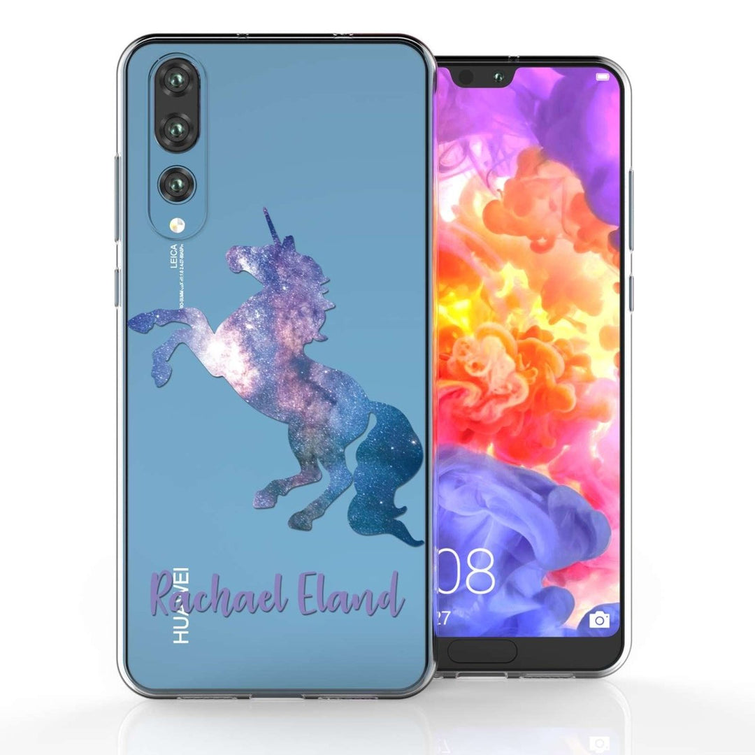 Huawei P20 Pro Blue Unicorn Personalised TPU Gel Case - Mobile Madhouse