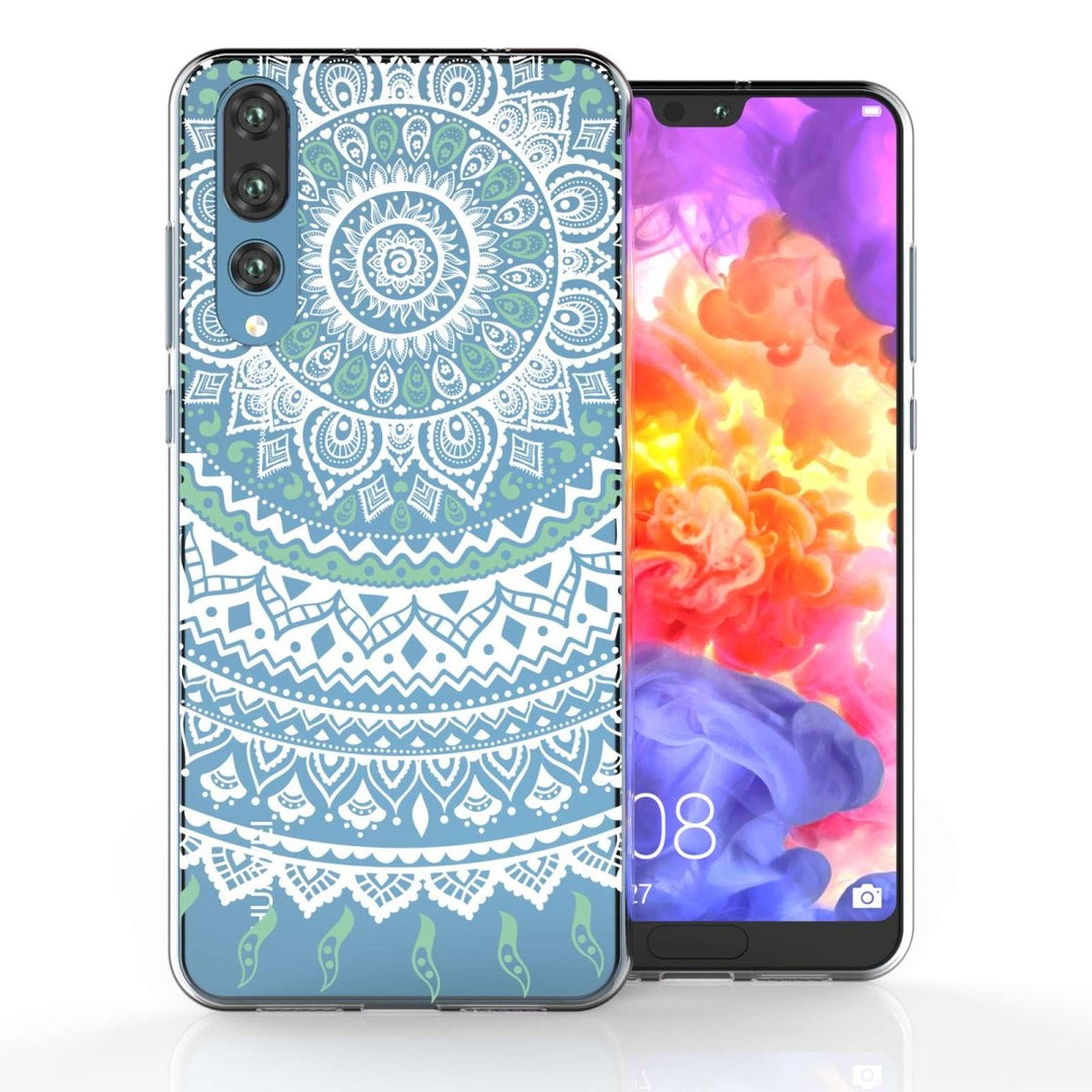 Huawei P20 Pro Mandala TPU Gel Case - Mint Green - Mobile Madhouse