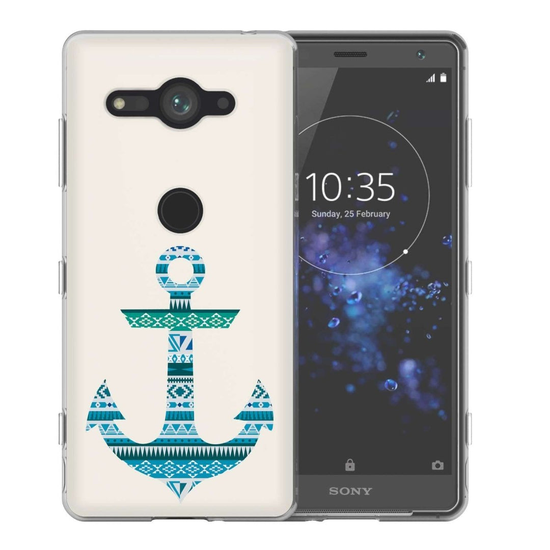 Sony Xperia XZ2 Compact Aztec Anchor TPU Gel Case - Blue - Mobile Madhouse