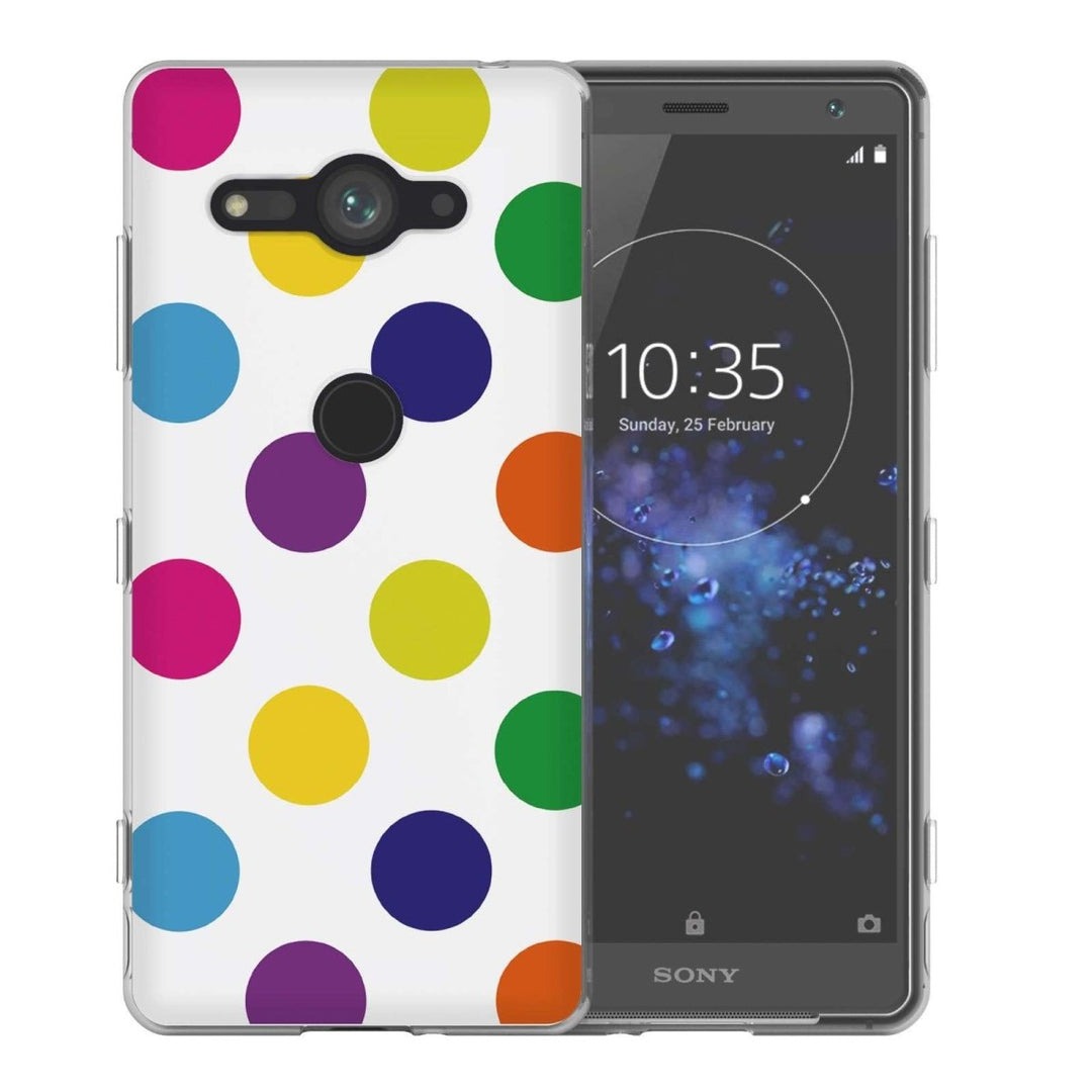 Sony Xperia XZ2 Compact Multi Colour Polka Dot TPU Gel Case - Mobile Madhouse