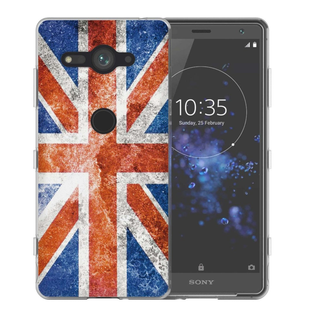 Sony Xperia XZ2 Compact Retro Union Jack Flag TPU Gel Case - Mobile Madhouse