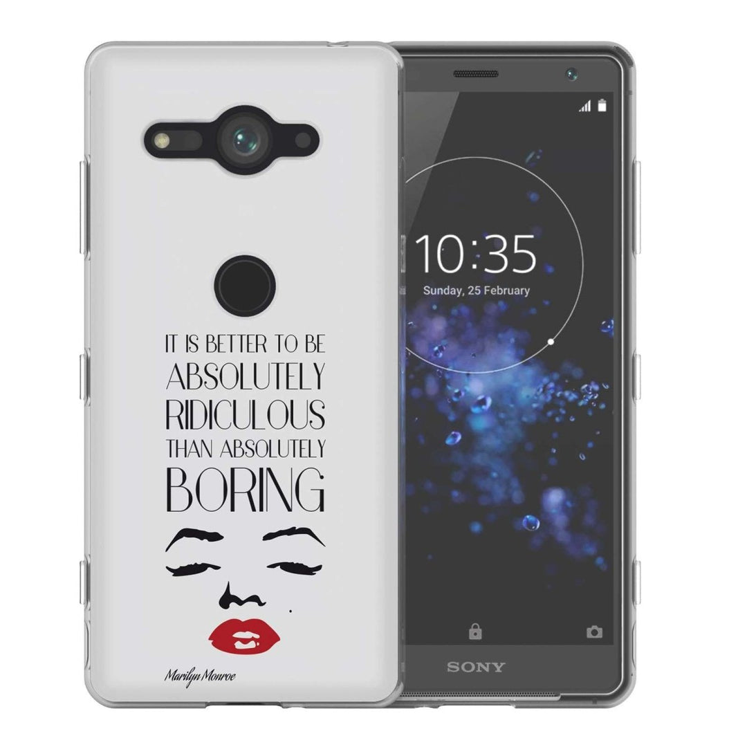 Sony Xperia XZ2 Compact Marilyn Monroe Face Quote TPU Gel Case - Mobile Madhouse