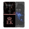 Sony Xperia XZ2 Compact Black & Pink Marble Personalised TPU Gel Case