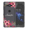 Sony Xperia XZ2 Compact Clear Floral Personalised TPU Gel Case