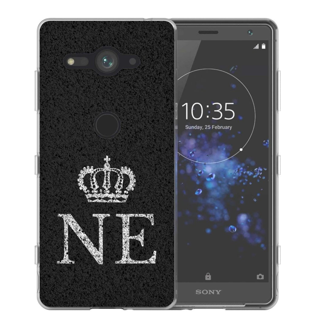 Sony Xperia XZ2 Compact Black Crown Personalised TPU Gel Case - Mobile Madhouse