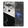 Sony Xperia XZ2 Compact Black White Marble Slice TPU Gel Case