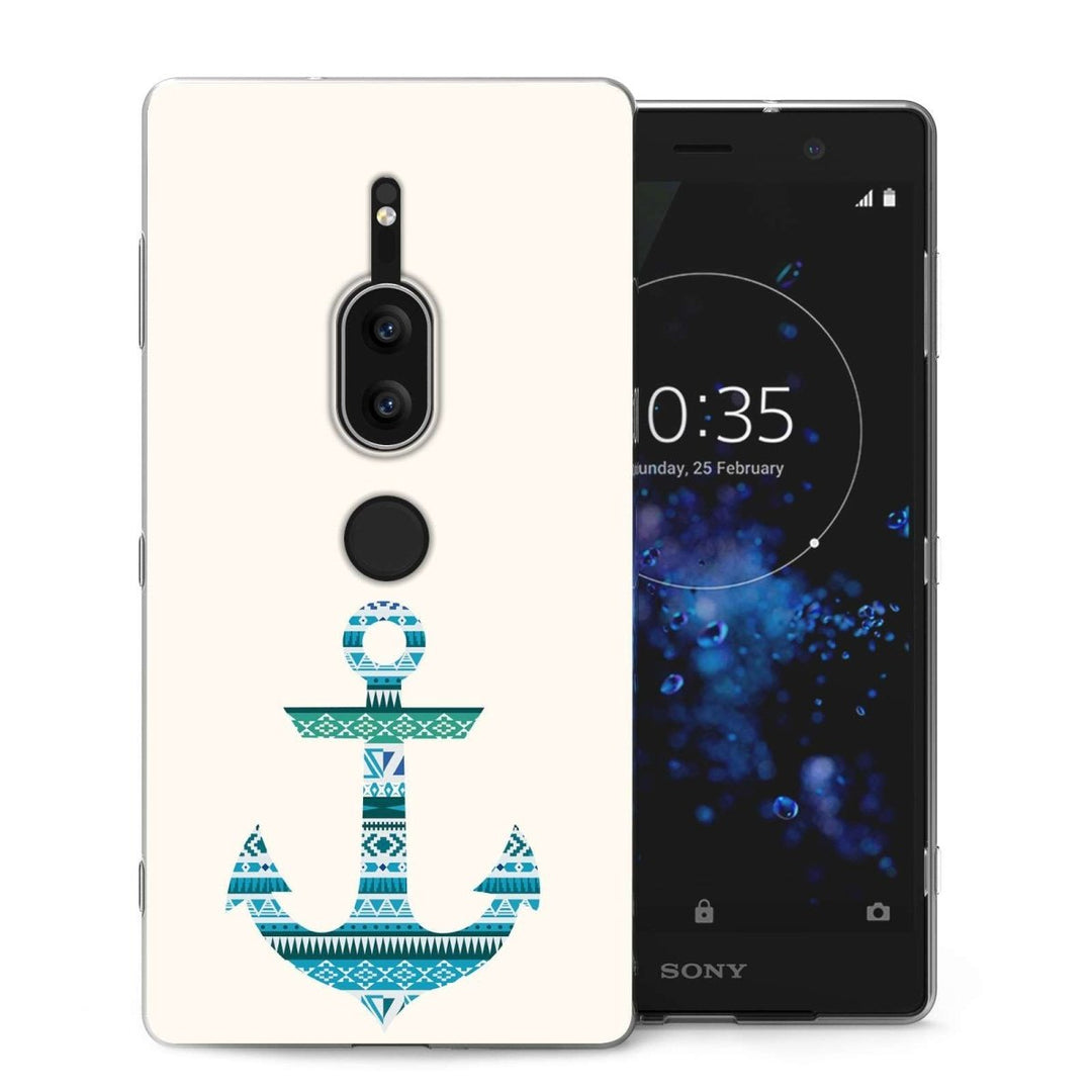 Sony Xperia XZ2 Premium Aztec Blue Anchor TPU Gel Case - Mobile Madhouse