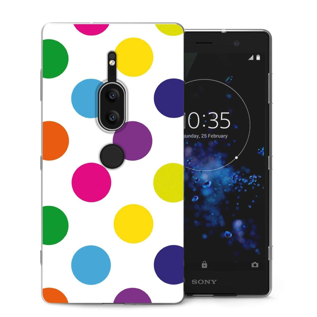 Sony Xperia XZ2 Premium Multi Colour Polka Dot TPU Gel Case - Mobile Madhouse