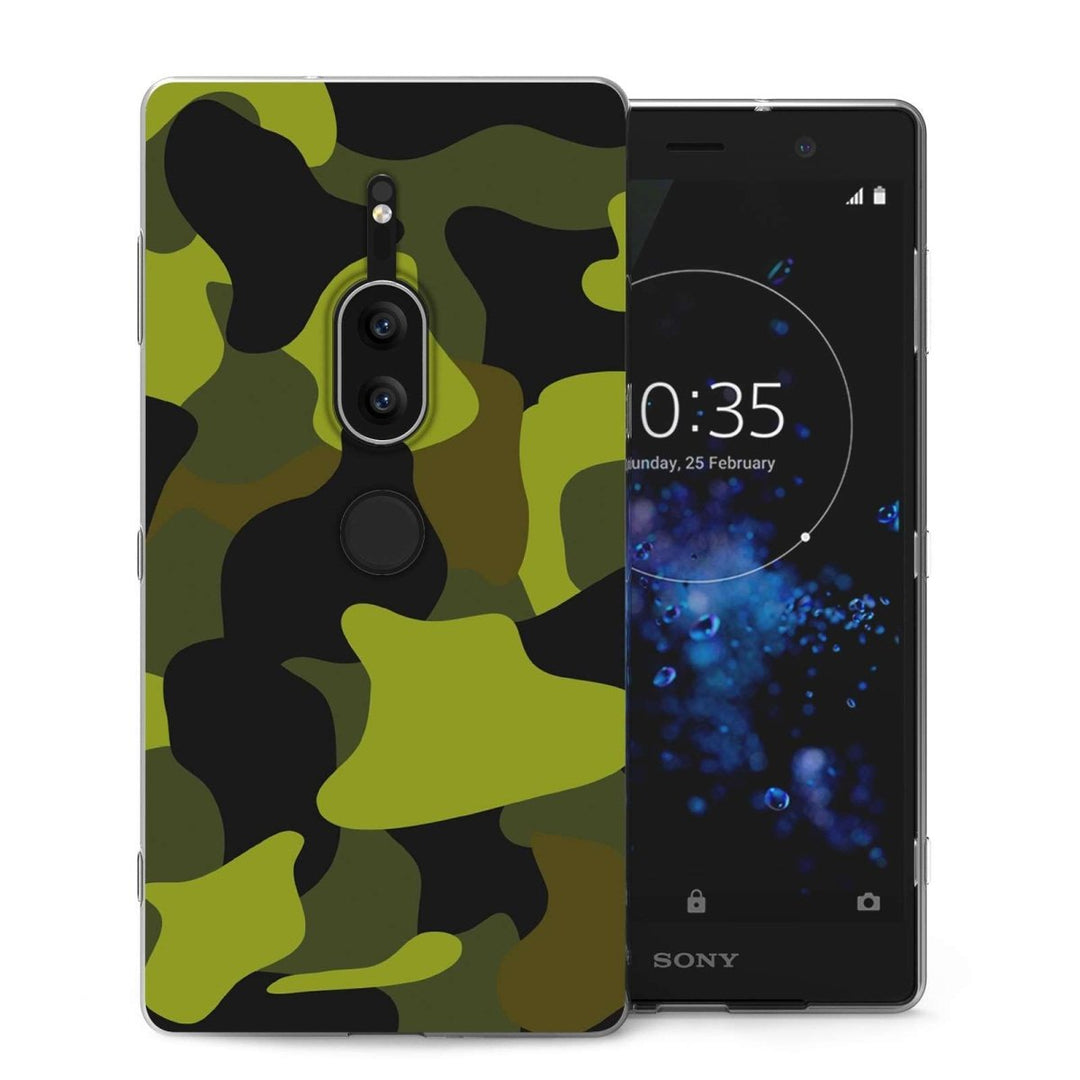 Sony Xperia XZ2 Premium Green Camouflage TPU Gel Case - Mobile Madhouse