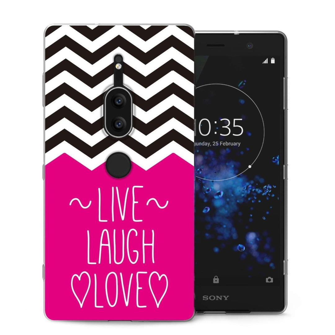 Sony Xperia XZ2 Premium Live Laugh Love Heart TPU Gel Case - Mobile Madhouse