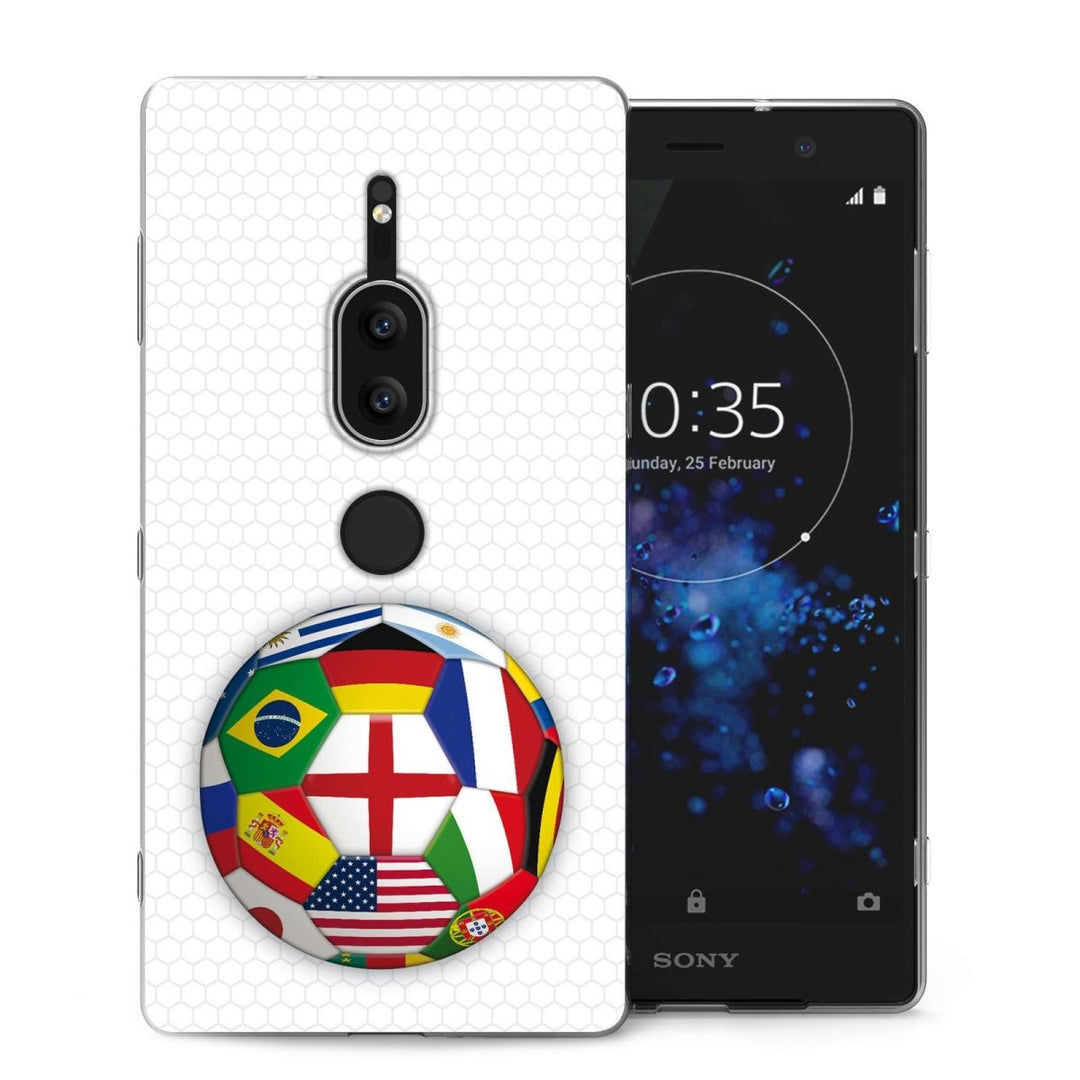Sony Xperia XZ2 Premium Flags World Cup TPU Gel Case - Mobile Madhouse