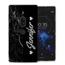 Sony Xperia XZ2 Premium Black Marble Personalised TPU Gel Case