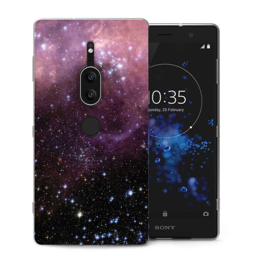 Sony Xperia XZ2 Premium Purple & Black Constellation TPU Gel Case - Mobile Madhouse