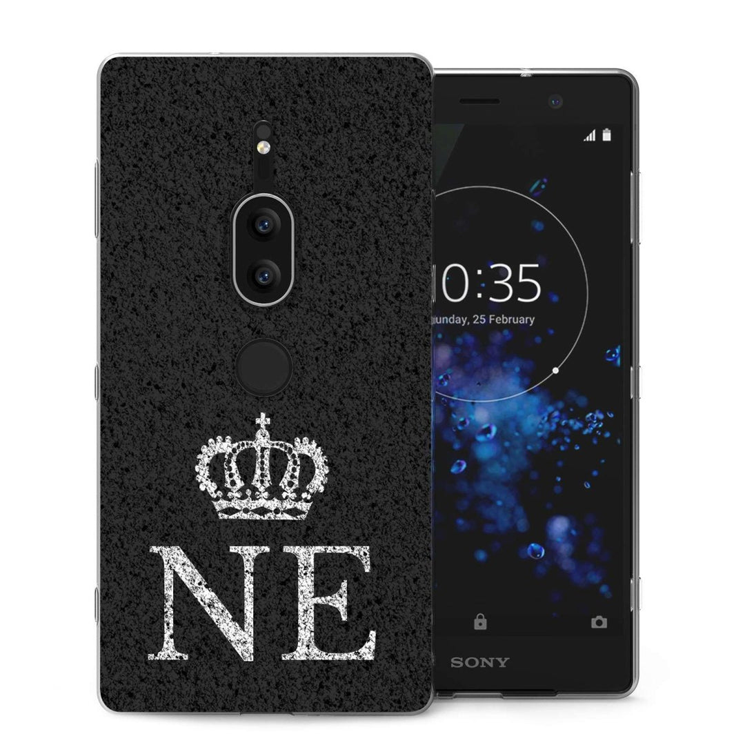 Sony Xperia XZ2 Premium Black Crown Personalised TPU Gel Case - Mobile Madhouse