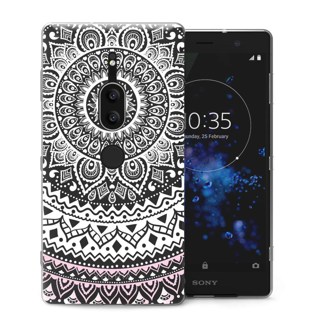 Sony Xperia XZ2 Premium Mandala TPU Gel Case - White - Mobile Madhouse