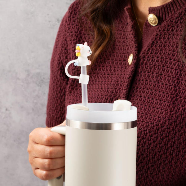 Cute Unicorn Straw Cover Topper - alternate view