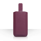 Caseflex PU Leather Auto Return Pull Tab Pouch (S) - Purple - Mobile Madhouse