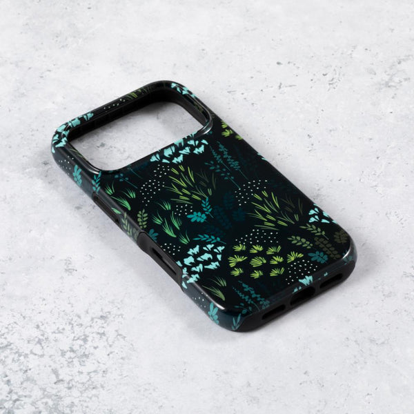 Forest Green Floral Tough Phone Case  iPhone 17 Pro Max - alternate view