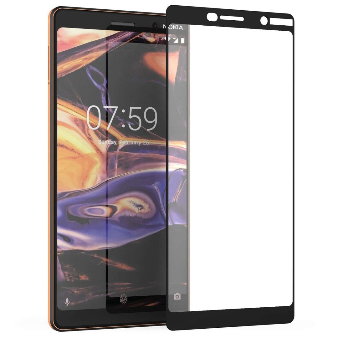 Nokia 7 Plus Glass Screen Protector (Single) - Black Edge - Mobile Madhouse