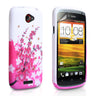 Yousave Accessories HTC One S Floral Bee Gel Case - White Pink